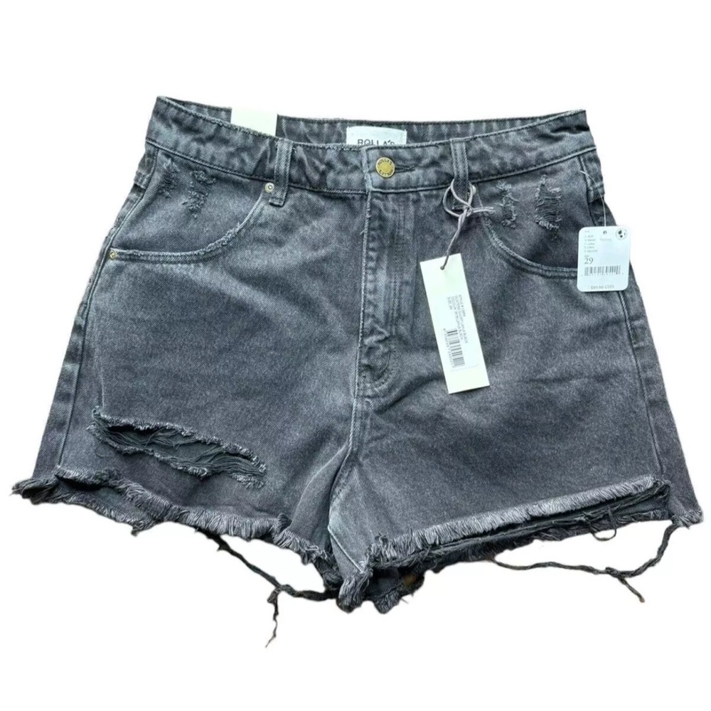 Rolla’s High Mini Black Denim Skirt Slim Fit High Waist Sz.29 NWT
